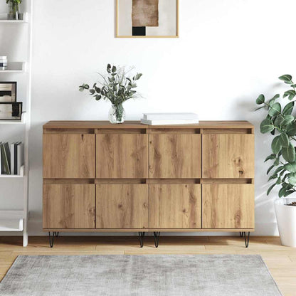 Sideboards 2 pcs Artisan-Eiche 120 x 35 x 70 cm Holzwerkstoff