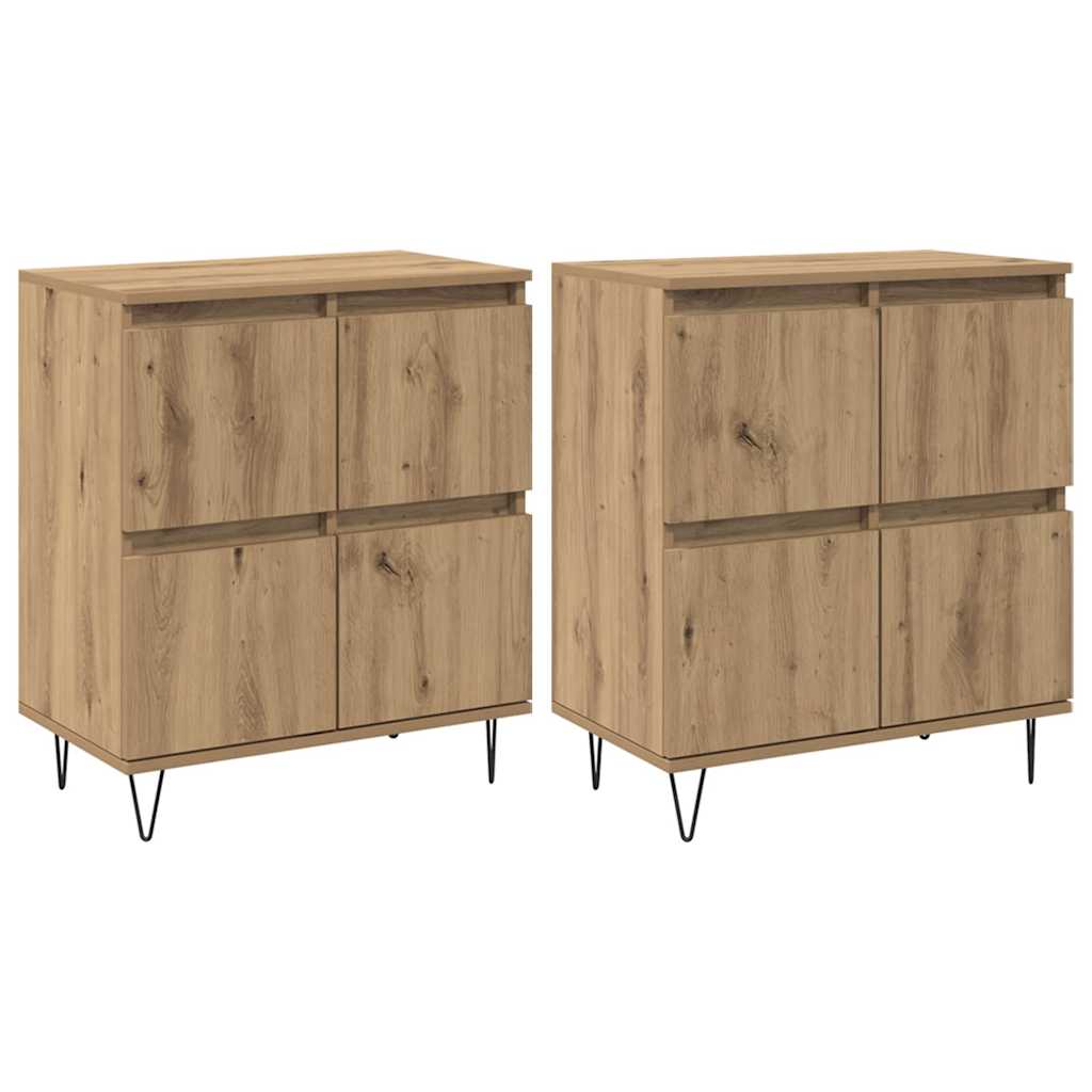 Sideboards 2 pcs Artisan-Eiche 120 x 35 x 70 cm Holzwerkstoff