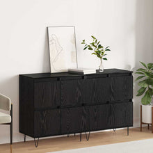 Sideboards 2 pcs Schwarz Eichen-Optik 120 x 35 x 70 cm