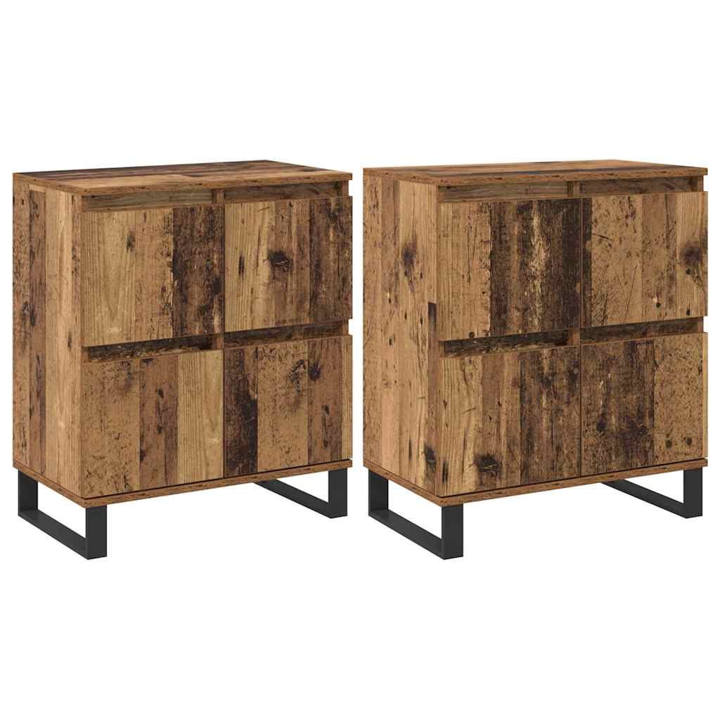 Sideboards 2 pcs Altholz 120 x 35 x 70 cm Holzwerkstoff