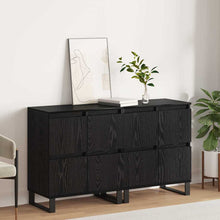 Sideboards 2 pcs Schwarz Eichen-Optik 120 x 35 x 70 cm