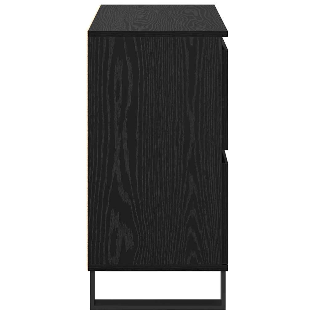 Sideboards 2 pcs Schwarz Eichen-Optik 120 x 35 x 70 cm