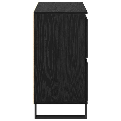 Sideboards 2 pcs Schwarz Eichen-Optik 120 x 35 x 70 cm
