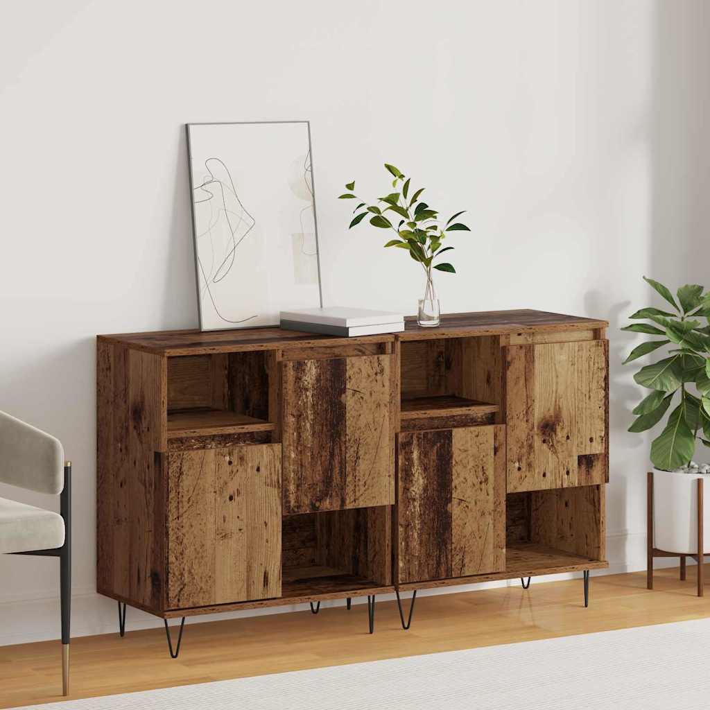 Sideboards 2 pcs Altholz 120 x 35 x 70 cm Holzwerkstoff
