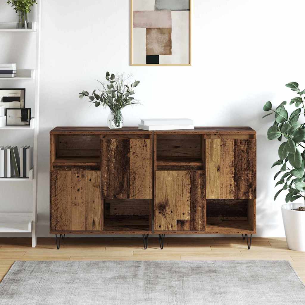 Sideboards 2 pcs Altholz 120 x 35 x 70 cm Holzwerkstoff