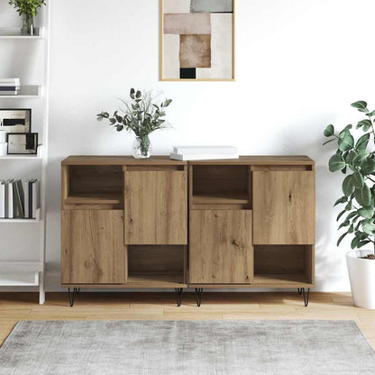 Sideboards 2 pcs Artisan-Eiche 120 x 35 x 70 cm Holzwerkstoff