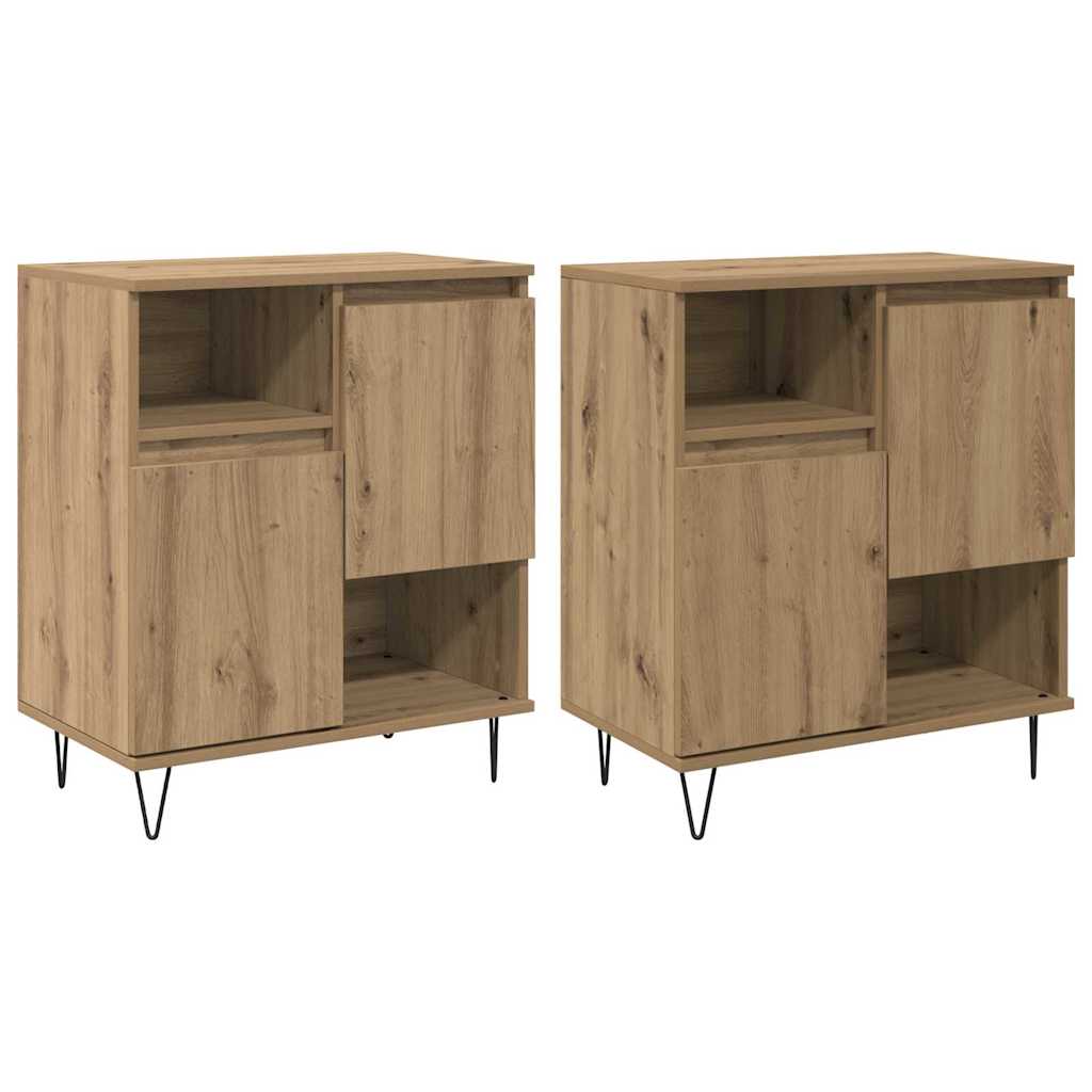 Sideboards 2 pcs Artisan-Eiche 120 x 35 x 70 cm Holzwerkstoff