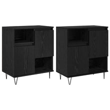 Sideboards 2 pcs Schwarz Eichen-Optik 120 x 35 x 70 cm