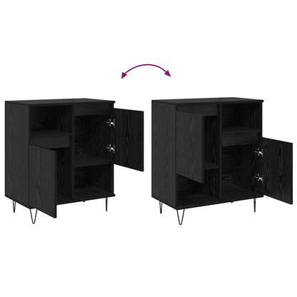 Sideboards 2 pcs Schwarz Eichen-Optik 120 x 35 x 70 cm