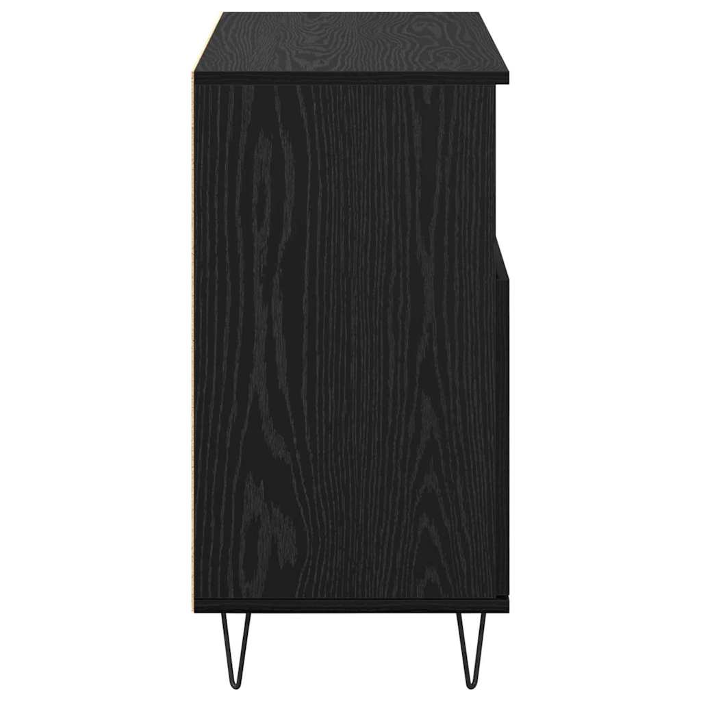 Sideboards 2 pcs Schwarz Eichen-Optik 120 x 35 x 70 cm