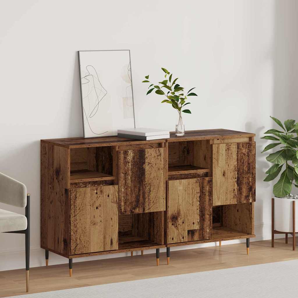 Sideboards 2 pcs Altholz 120 x 35 x 70 cm Holzwerkstoff
