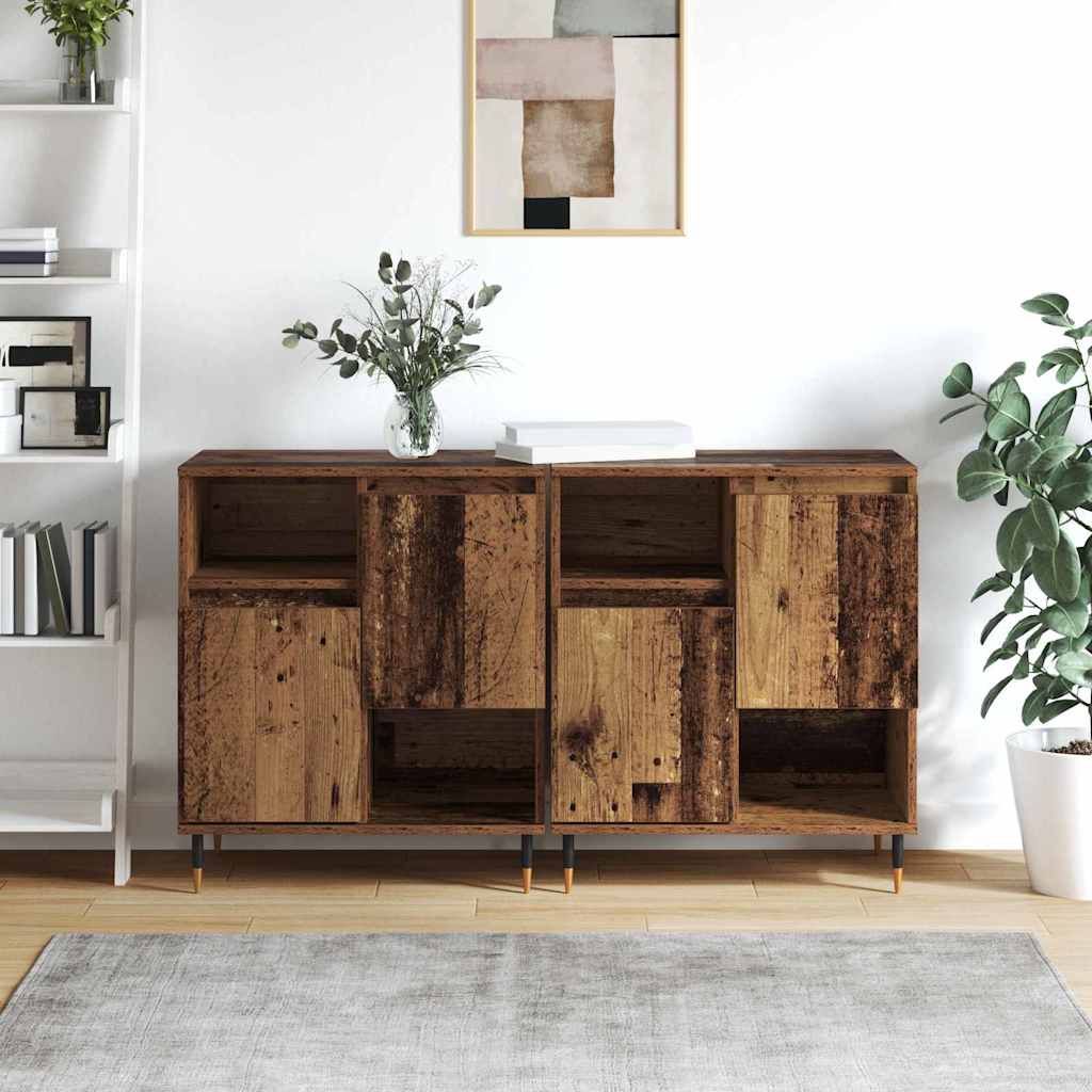Sideboards 2 pcs Altholz 120 x 35 x 70 cm Holzwerkstoff