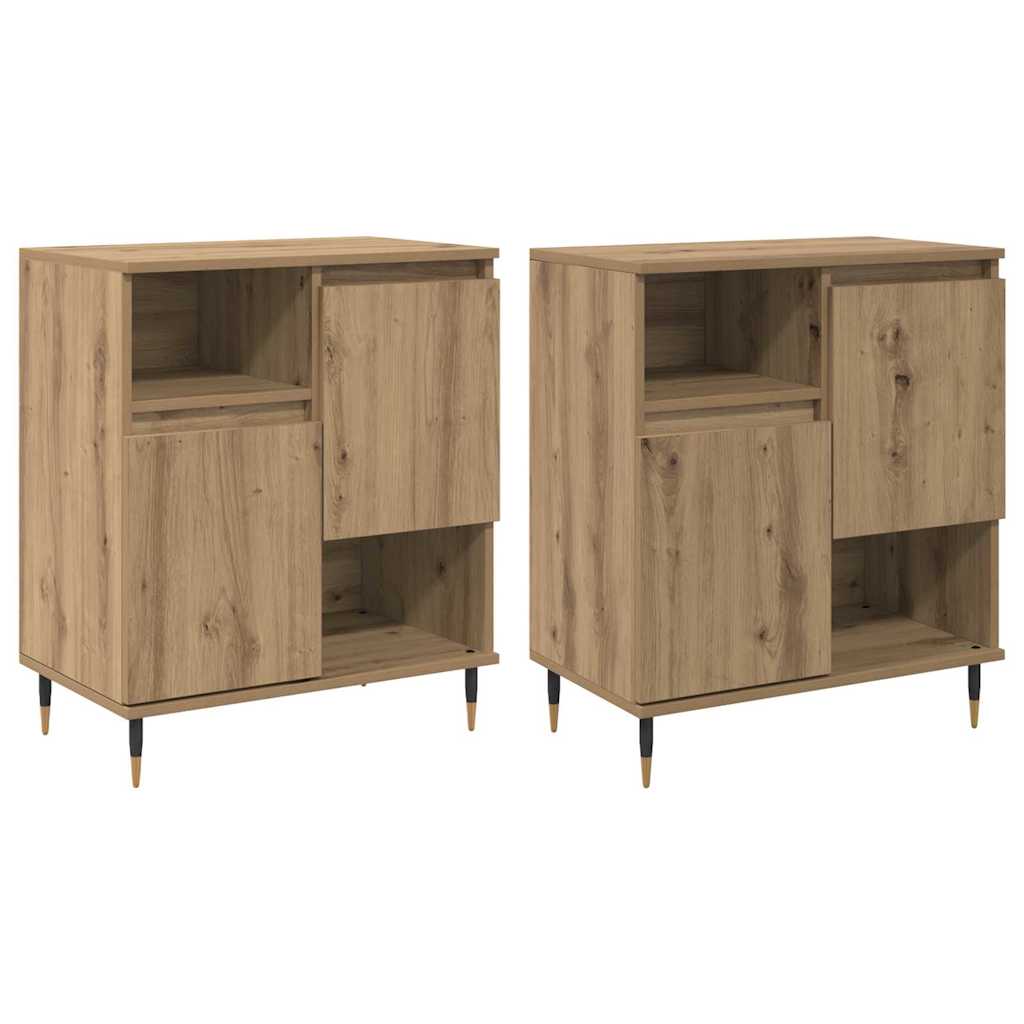 Sideboards 2 pcs Artisan-Eiche 120 x 35 x 70 cm Holzwerkstoff