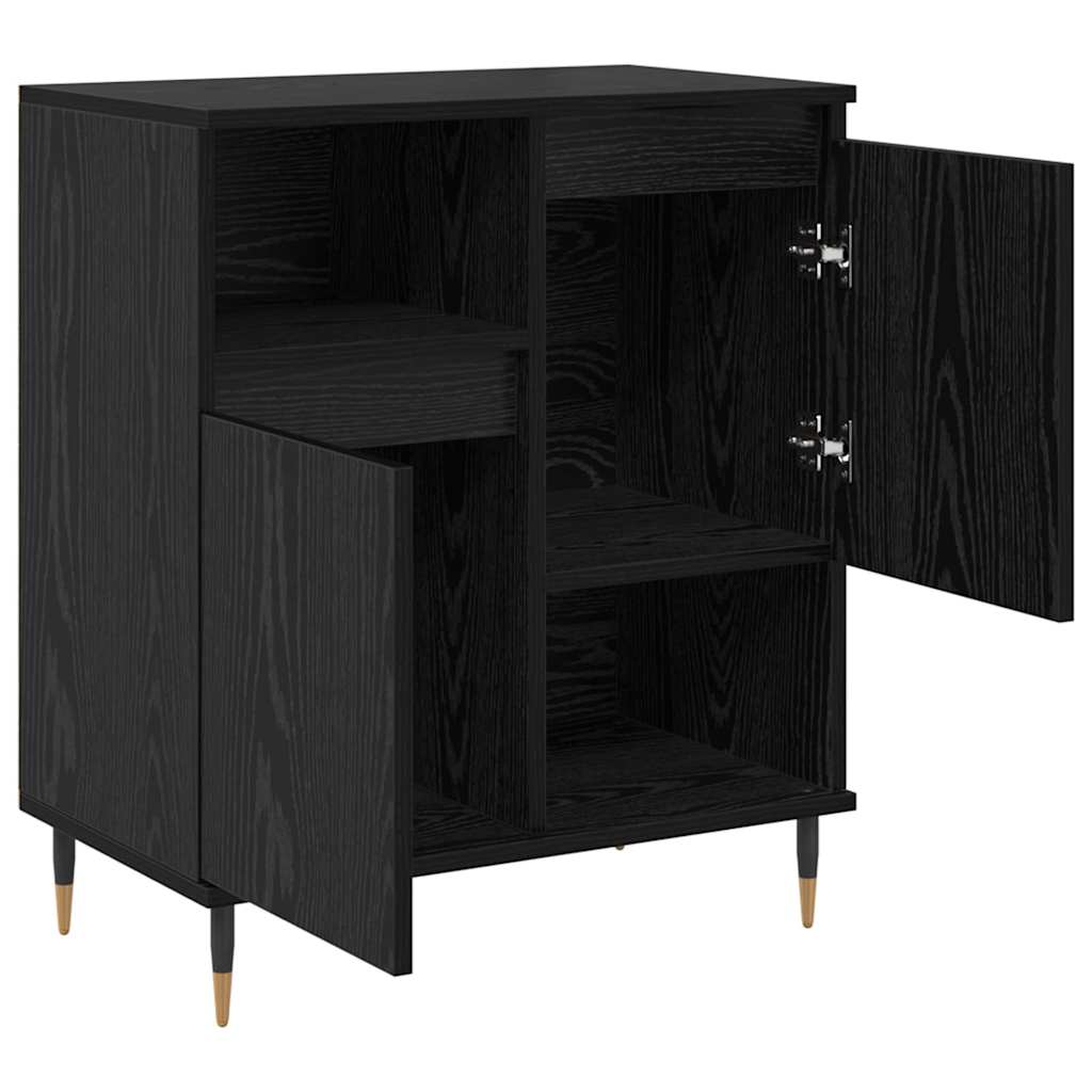 Sideboards 2 pcs Schwarz Eichen-Optik 120 x 35 x 70 cm