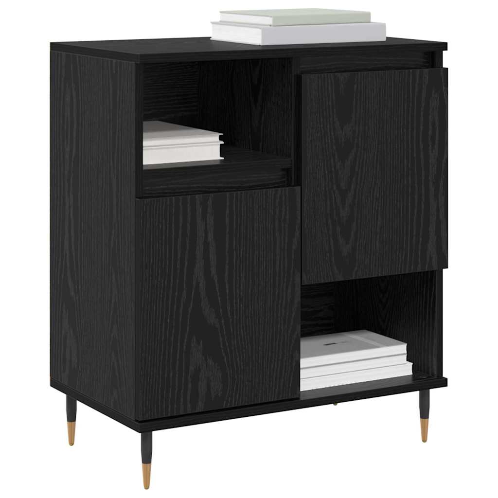 Sideboards 2 pcs Schwarz Eichen-Optik 120 x 35 x 70 cm