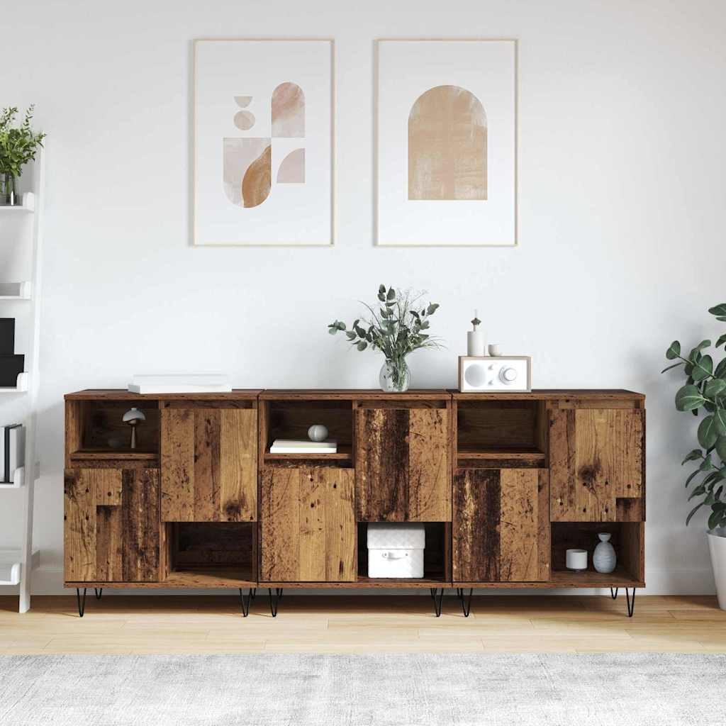 Sideboards 3 pcs Altholz 180 x 35 x 70 cm Holzwerkstoff