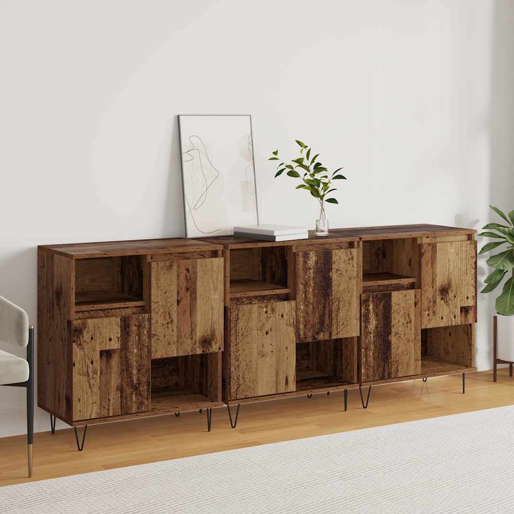 Sideboards 3 pcs Altholz 180 x 35 x 70 cm Holzwerkstoff