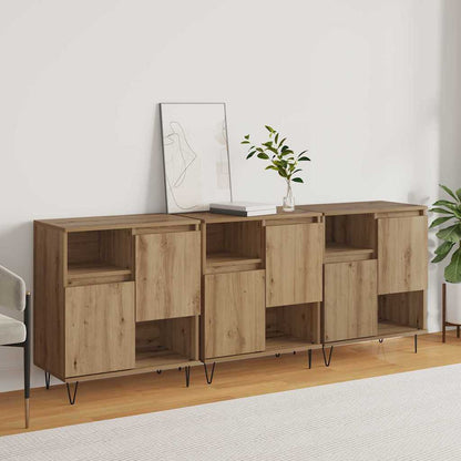 Sideboards 3 pcs Artisan-Eiche 180 x 35 x 70 cm Holzwerkstoff