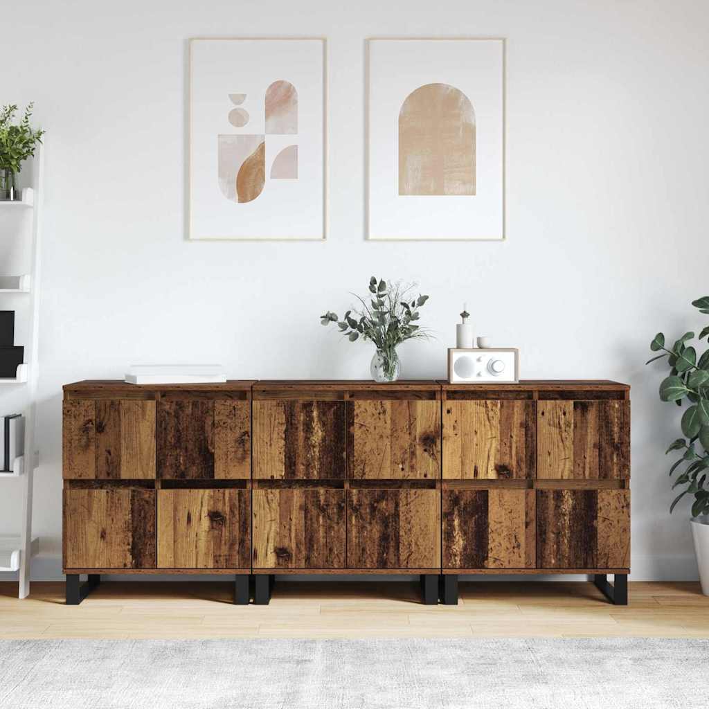 Sideboards 3 pcs Altholz 180 x 35 x 70 cm Holzwerkstoff