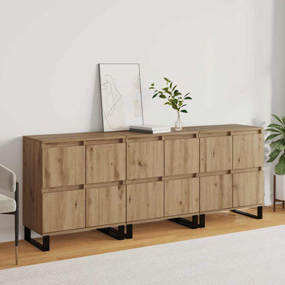 Sideboards 3 pcs Artisan-Eiche 180 x 35 x 70 cm Holzwerkstoff