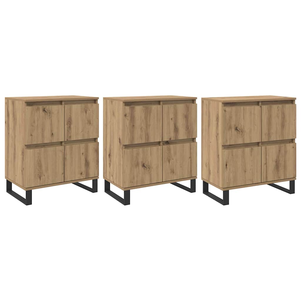 Sideboards 3 pcs Artisan-Eiche 180 x 35 x 70 cm Holzwerkstoff