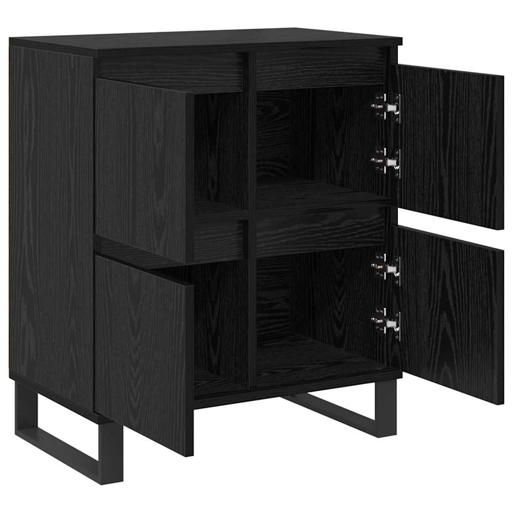 Sideboards 3 pcs Schwarz Eichen-Optik 180 x 35 x 70 cm