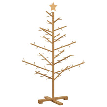 Holz Weihnachtsbaum mit Ständer Braun 125 cm Massivholz Kiefer