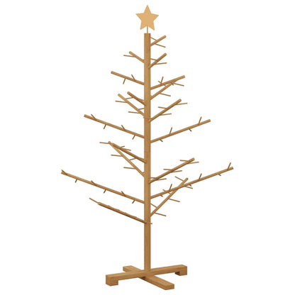 Holz Weihnachtsbaum mit Ständer Braun 125 cm Massivholz Kiefer