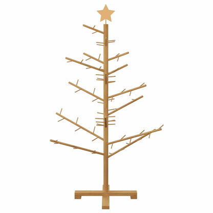 Holz Weihnachtsbaum mit Ständer Braun 125 cm Massivholz Kiefer