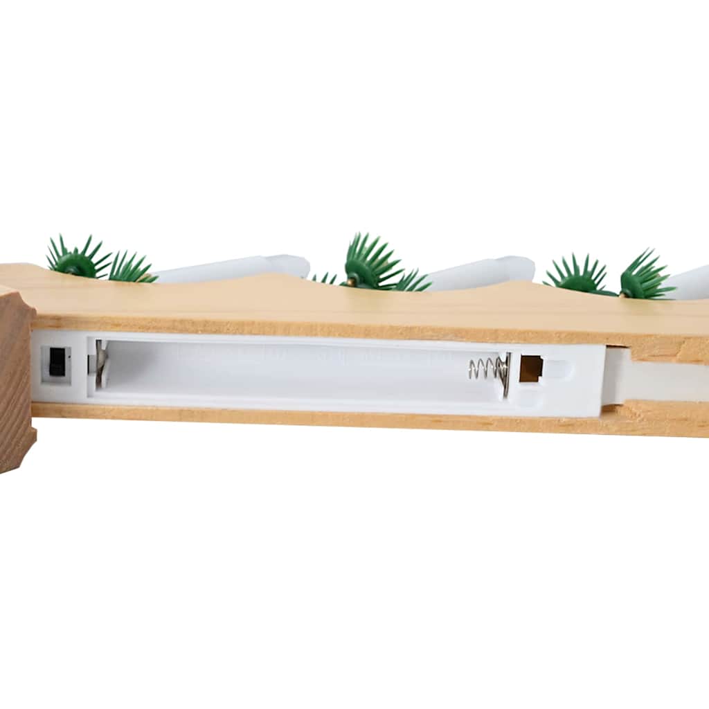 Weihnachtskerzenbrücke mit 7 LEDs 3 pcs Braun 39,5 x 5 x 29 cm