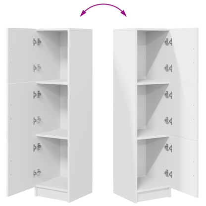 Highboard Weiß 31,5 x 32 x 124 cm Holzwerkstoff