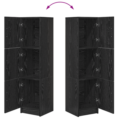 Highboard Schwarze Eiche 31,5 x 32 x 124 cm Holzwerkstoff