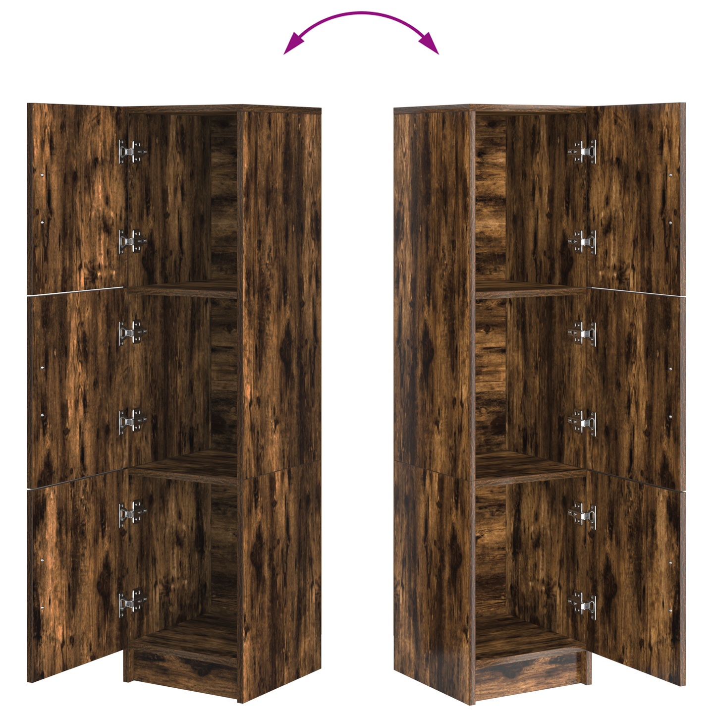 Highboard Räuchereiche 31,5 x 32 x 124 cm Holzwerkstoff