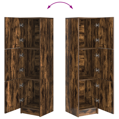 Highboard Räuchereiche 31,5 x 32 x 124 cm Holzwerkstoff