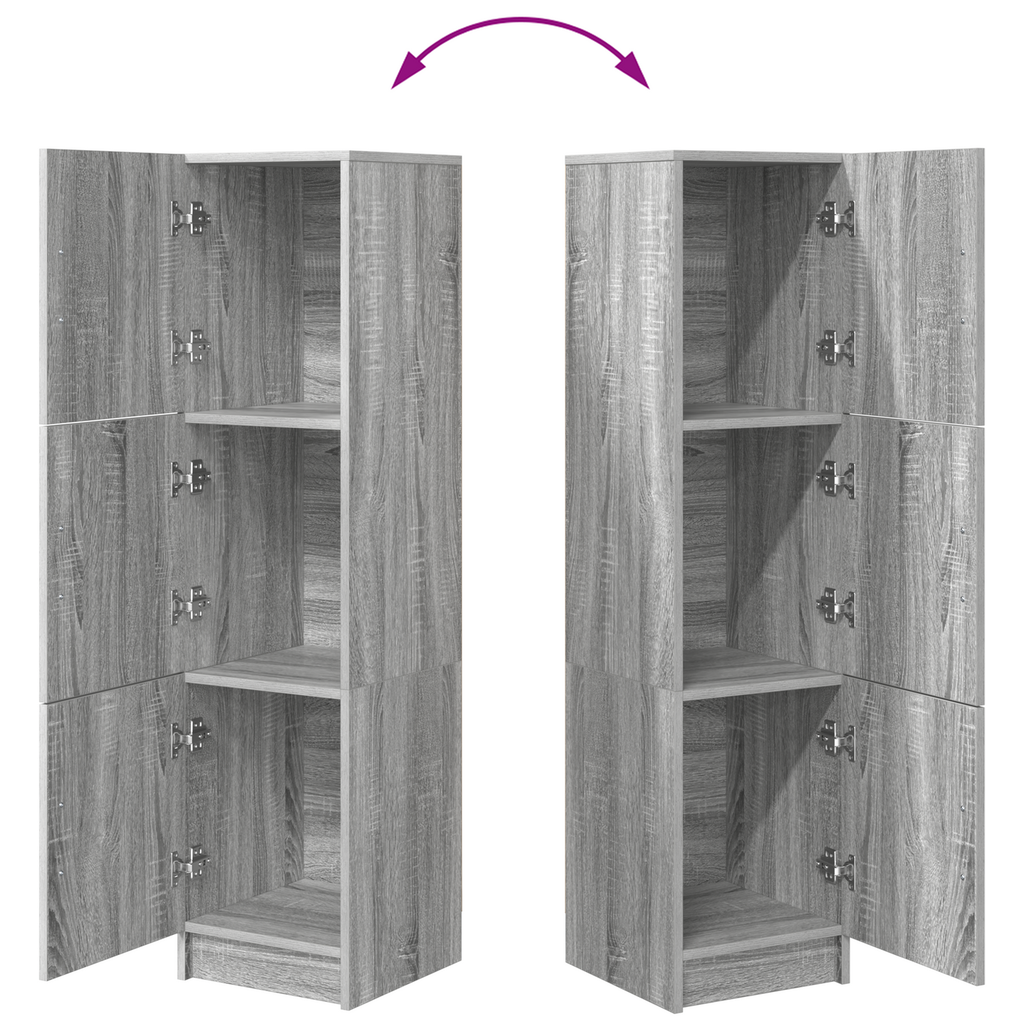 Highboard Grau Sonoma 31,5 x 32 x 124 cm Holzwerkstoff