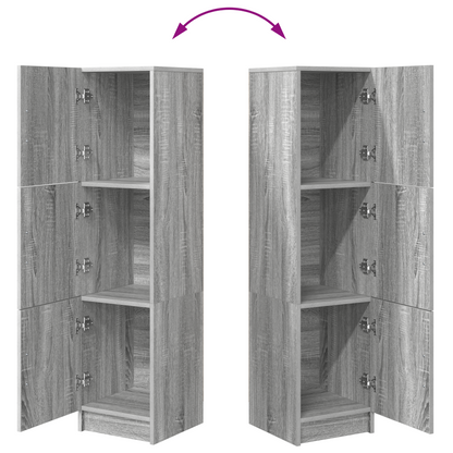 Highboard Grau Sonoma 31,5 x 32 x 124 cm Holzwerkstoff