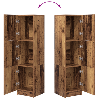 Highboard Altholz 31,5 x 32 x 124 cm Holzwerkstoff