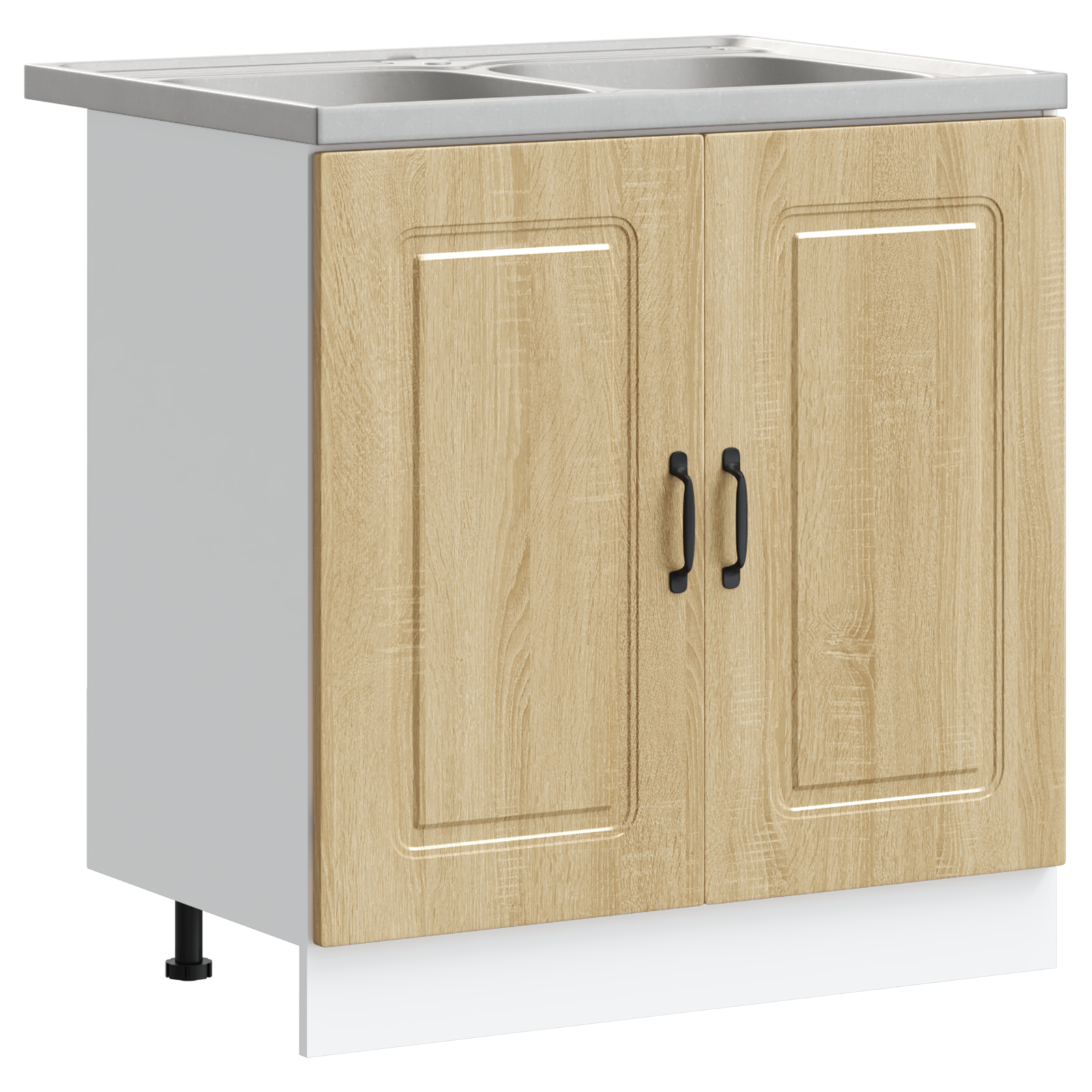 Küchenschrank mit Speicher Kalmar 2 pcs Braun 80 x 46 x 81.5 cm