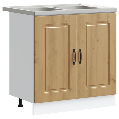 Küchenschrank mit Speicher Kalmar 2 pcs Braun 80 x 46 x 81.5 cm