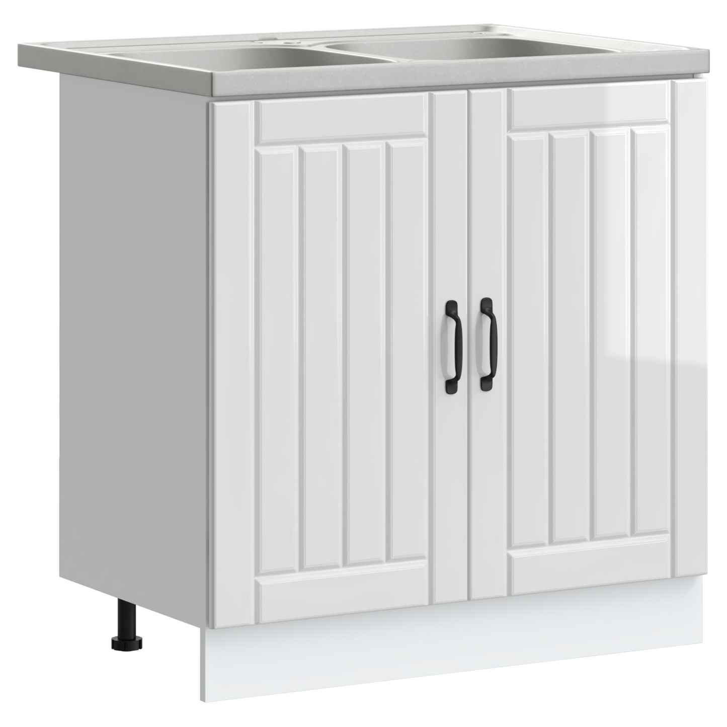 Küchenschrank Lucca 2 pcs Weiß 80 x 46 x 81.5 cm Holzwerkstoff