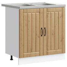 Küchenschrank Lucca 2 pcs Braun 80 x 46 x 81.5 cm Holzwerkstoff