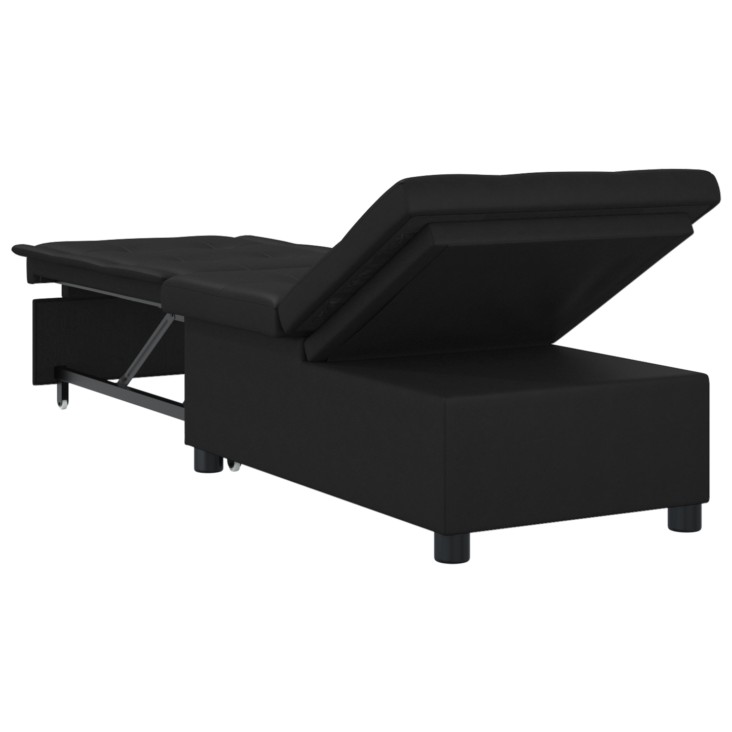 Schlafsofa mit Kissen Schwarz 67 x 194 x 82 cm Sperrholz