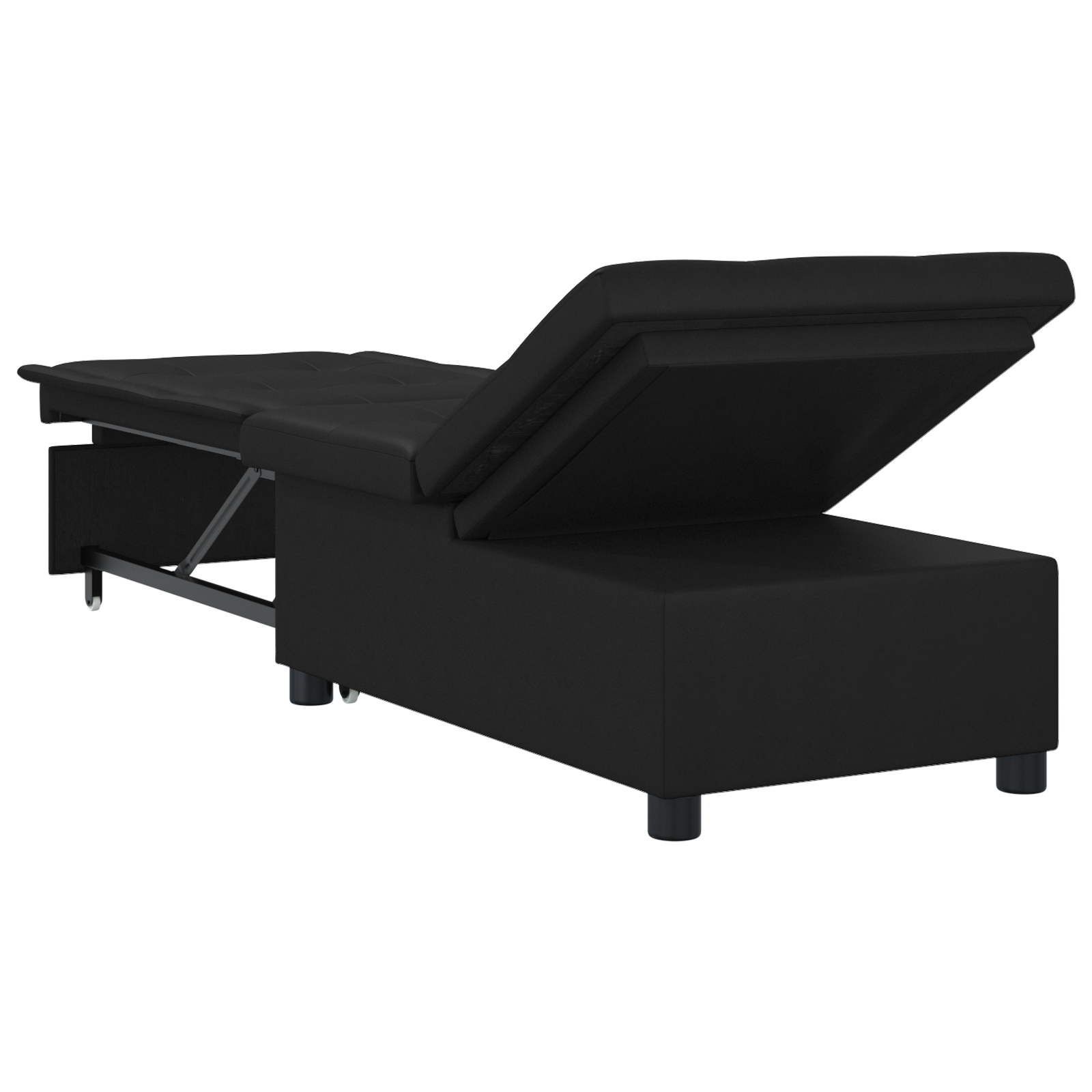 Schlafsofa mit Kissen Schwarz 67 x 194 x 82 cm Sperrholz