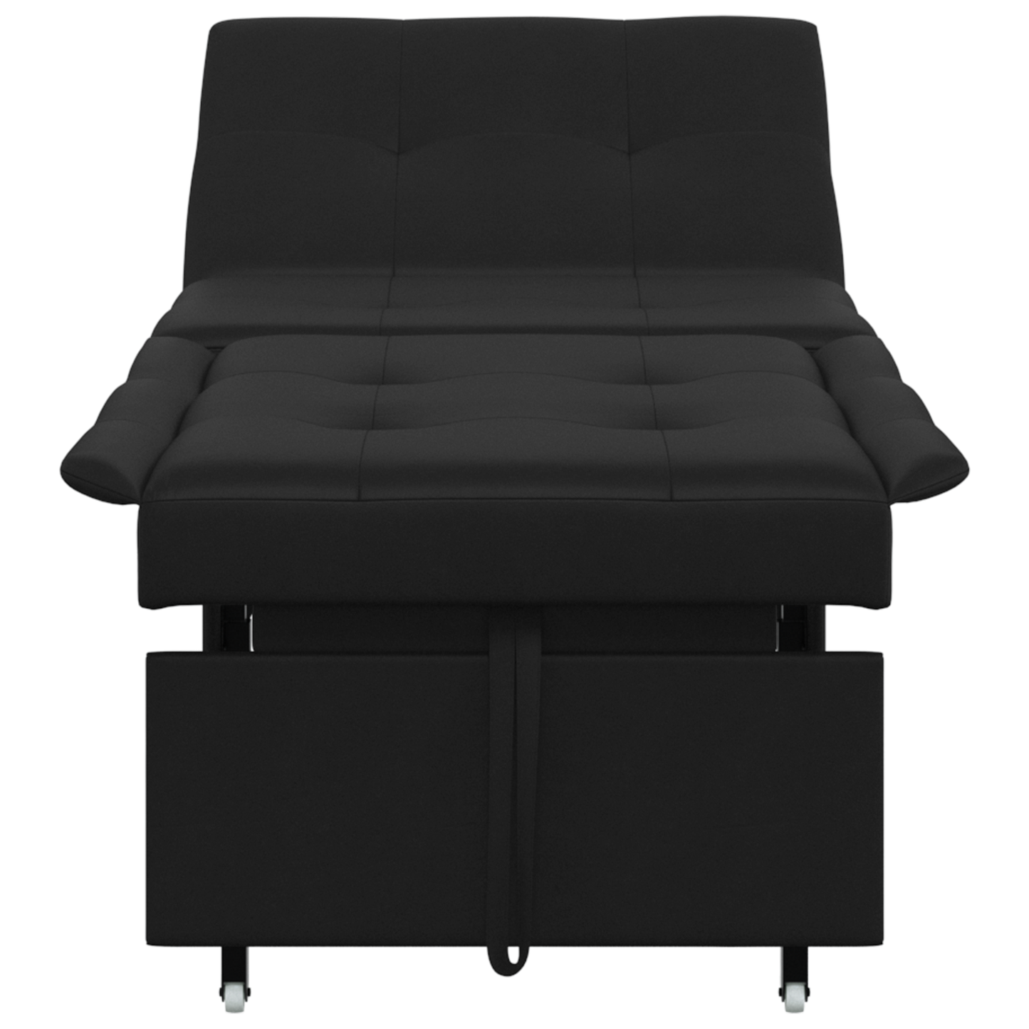 Schlafsofa mit Kissen Schwarz 67 x 194 x 82 cm Sperrholz