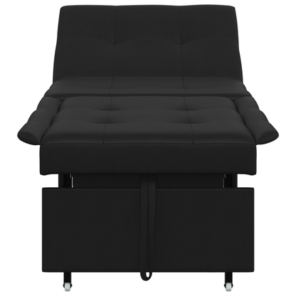 Schlafsofa mit Kissen Schwarz 67 x 194 x 82 cm Sperrholz