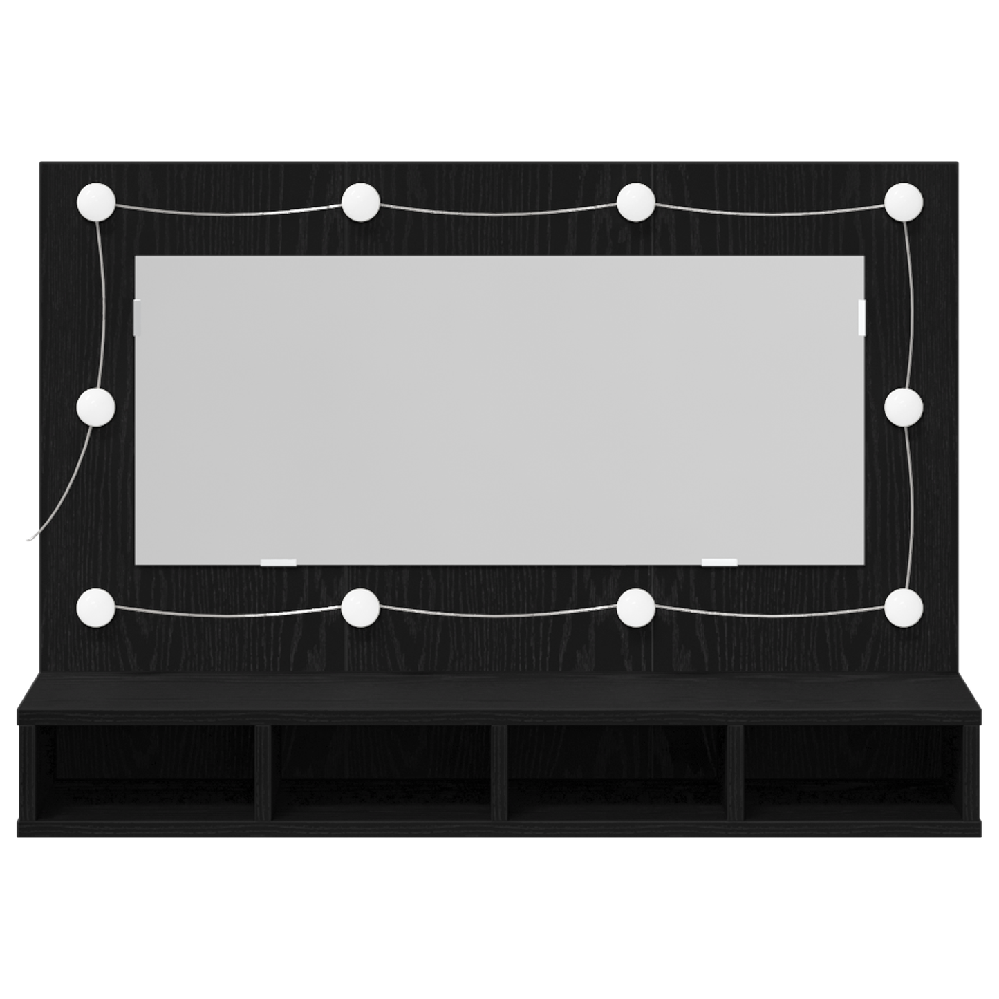 Spiegelschrank Schwarze Eiche 90 x 31,5 x 62 cm Holzwerkstoff