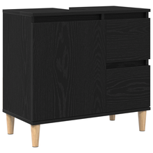 Badezimmer Schrank Schwarze Eiche 65 x 33 x 60 cm Holzwerkstoff