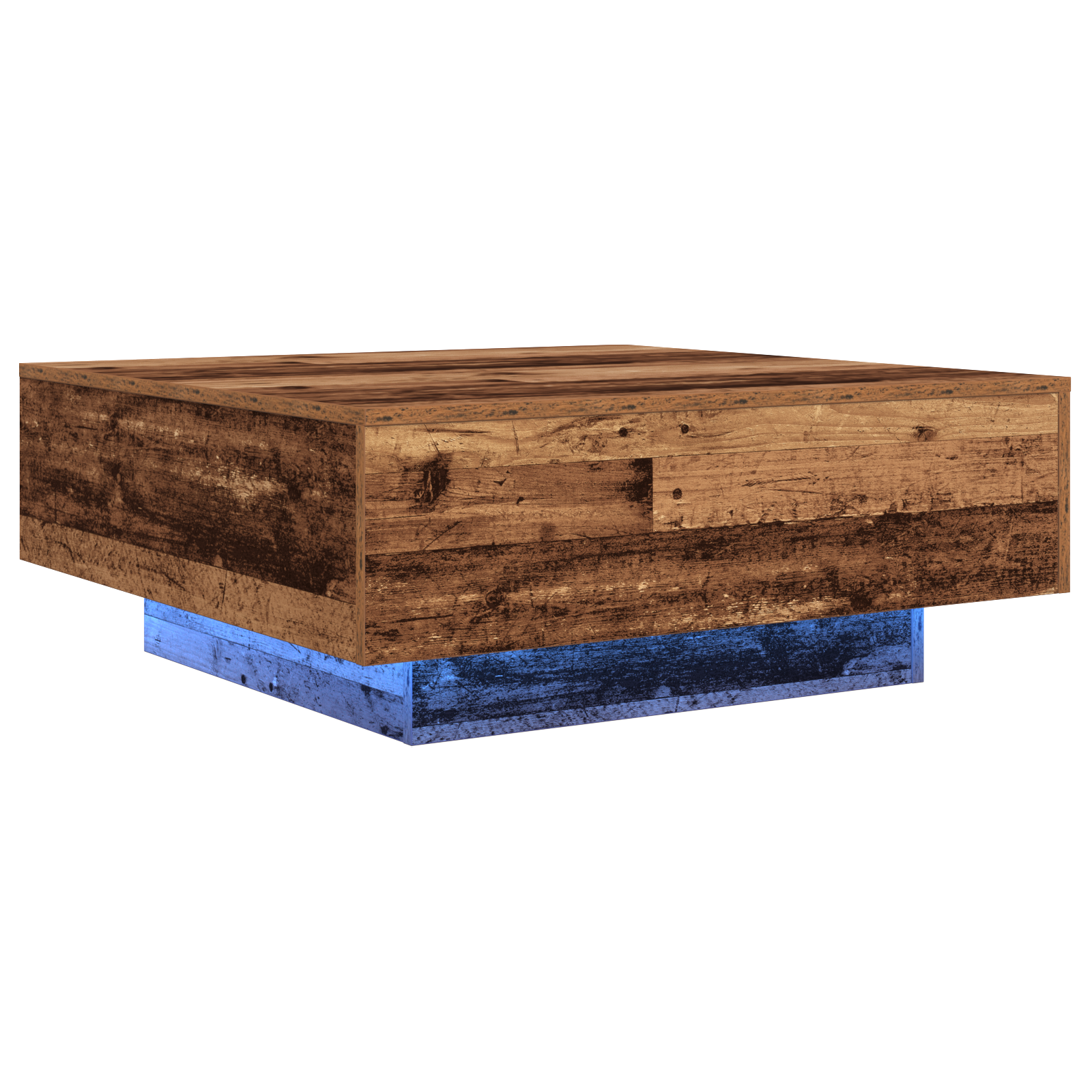 Couchtisch Altes Holz Blau 80 x 80 x 31 cm Holzwerkstoff