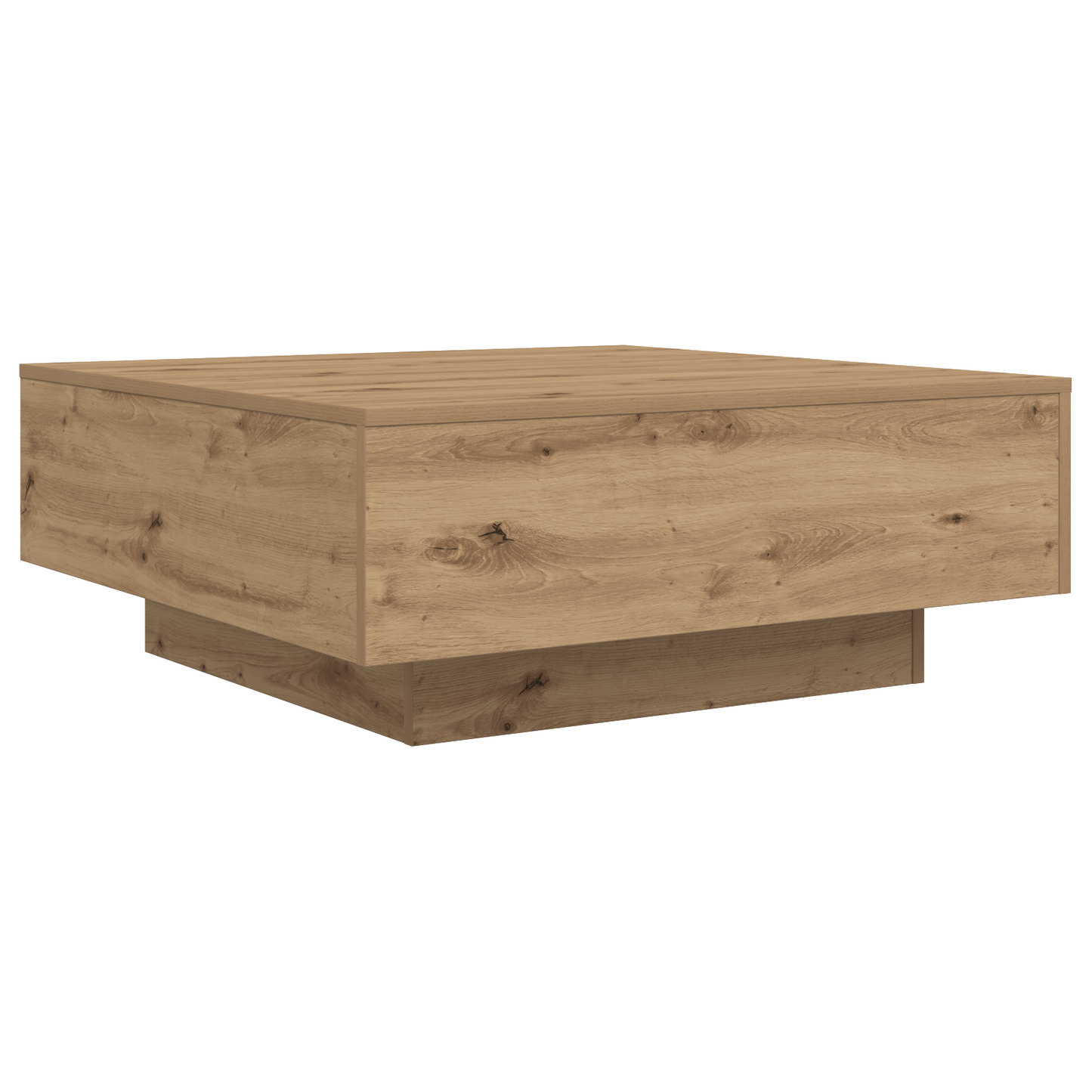 Couchtisch Eiche handwerklich 80 x 80 x 31 cm Holzwerkstoff