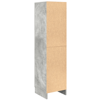 Highboard Betongrau 31,5 x 32 x 124 cm Holzwerkstoff